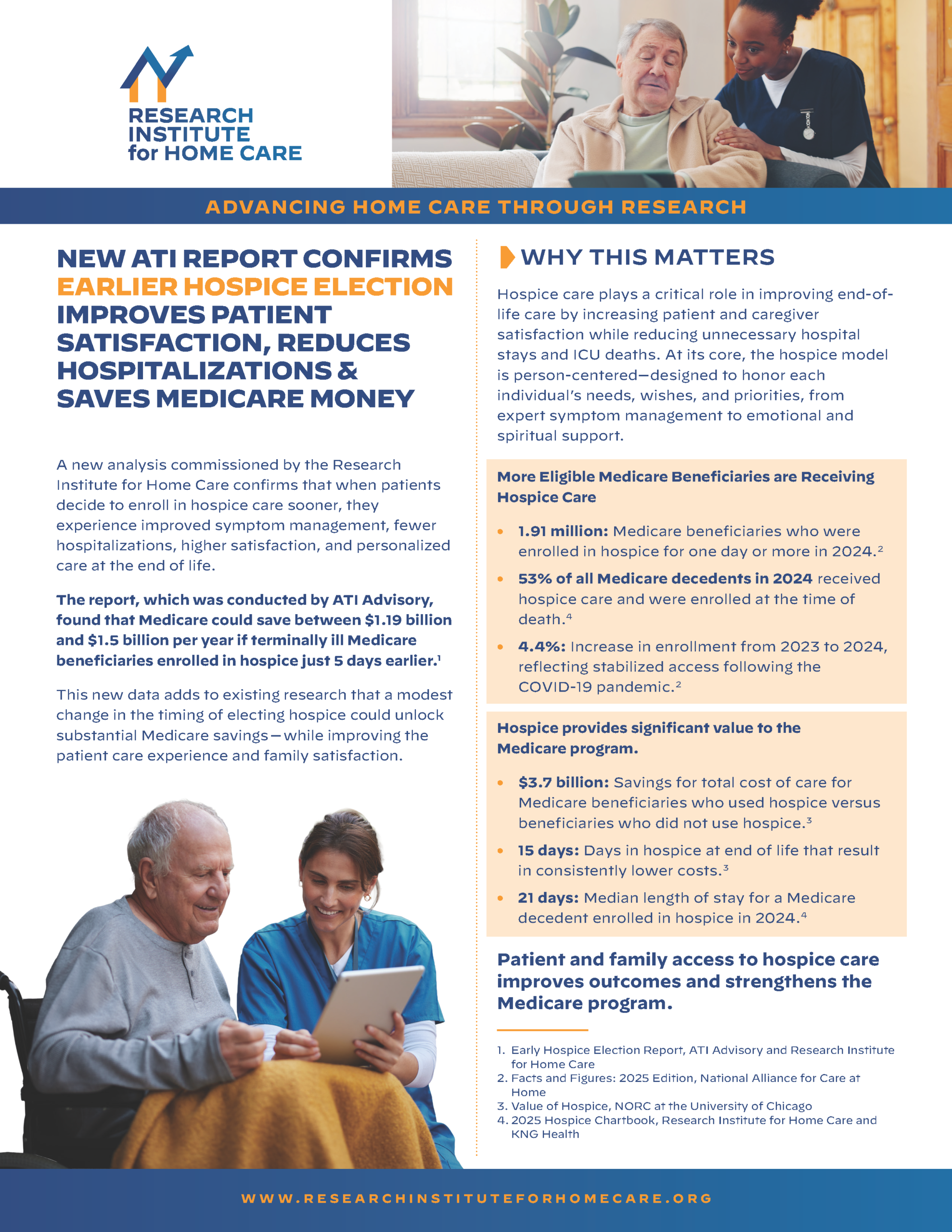 “Modeling Potential Medicare Spending Impacts from Earlier Hospice Election” One pager
